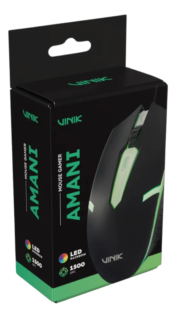Mouse Gamer AMANI USB VINIK, LED - 1500 DPI