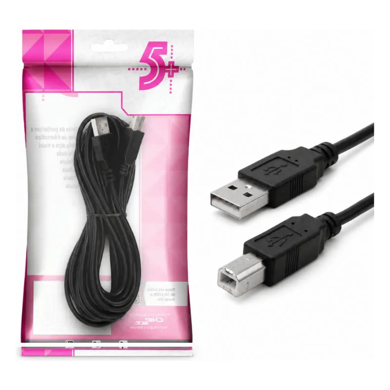 Cabo USB Preto para Impressora 2m